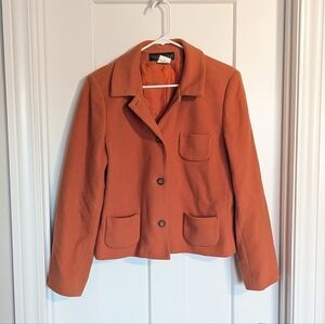 Harve Benard Vintage Wool Cashmere Blend Jacket - Orange sz 14